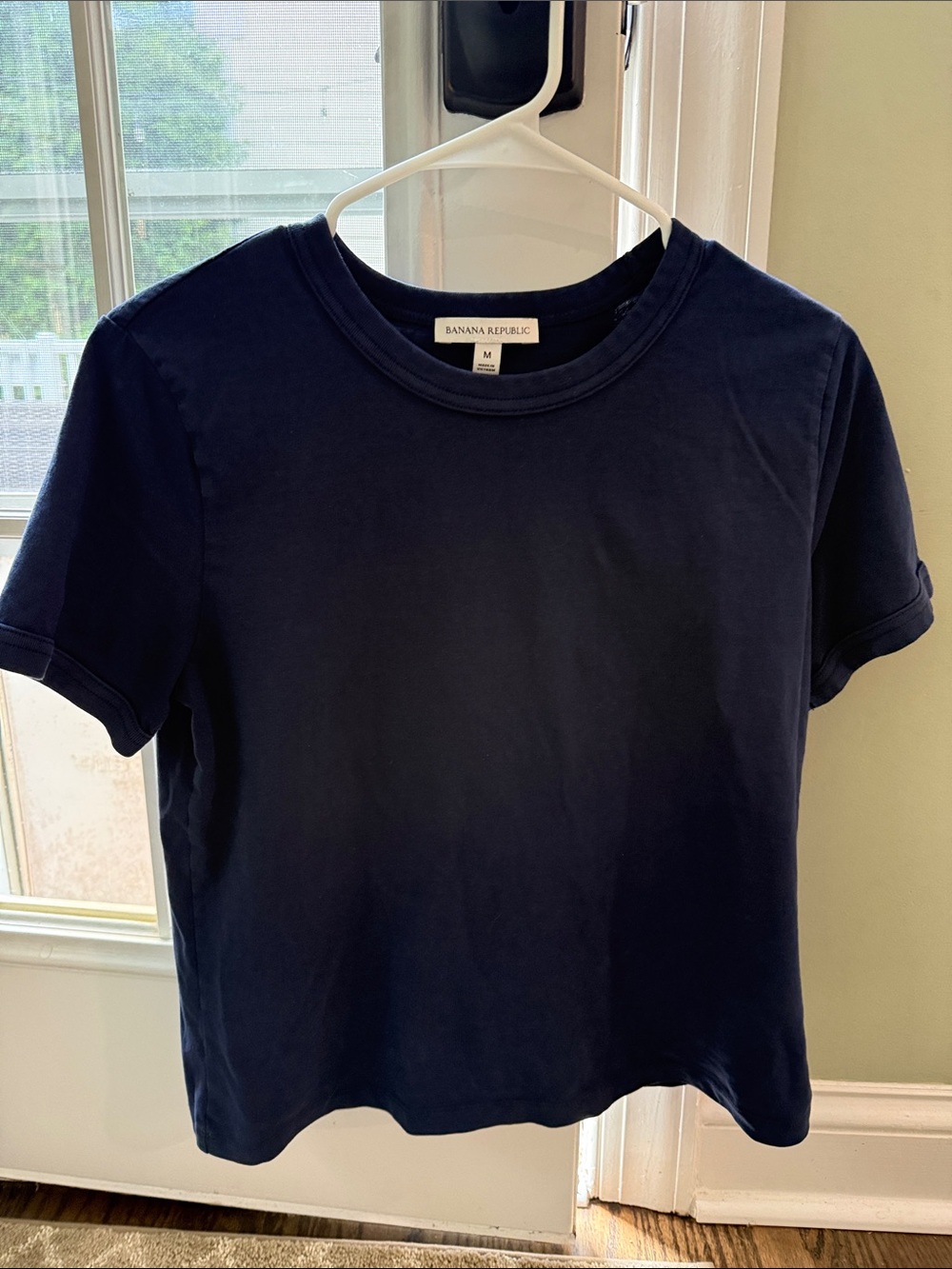 Banana Republic Dark Navy Short-Sleeve Crewneck Tee